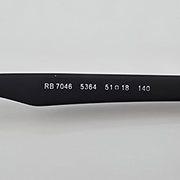 Ray-Ban RB7046 5364 Erika Optics Matte Rubber Black Eyeglasses Frame 51-18-140 - Picture 7 of 12